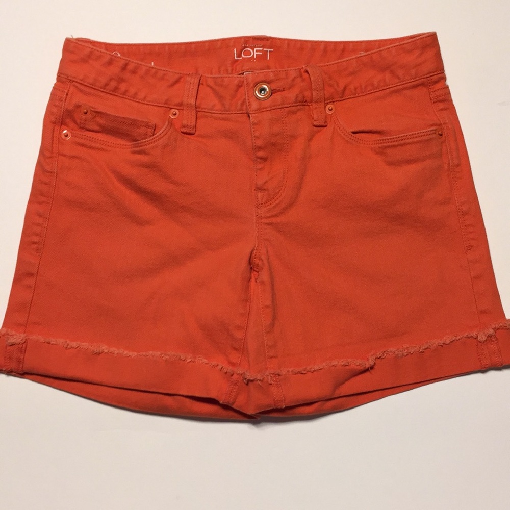 Ann Taylor Loft Women’s Orange Denim Shorts